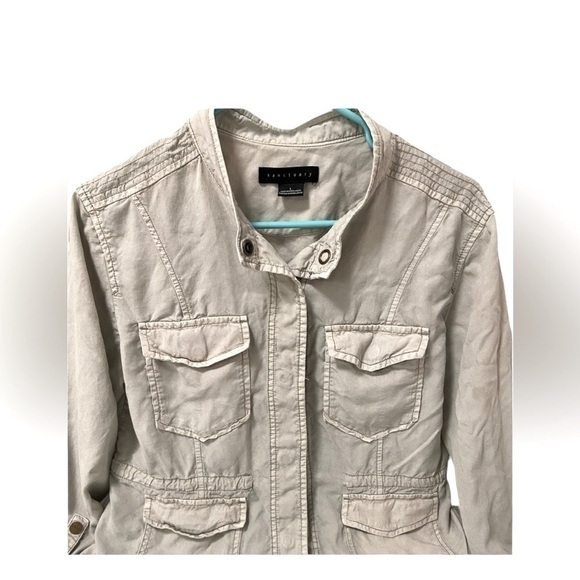 Anthropology sanctuary snap Button Safari Cargo Jacket women’s size large - Picture 2 of 9